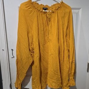 Torrid Golden Yellow Ruffle Blouse